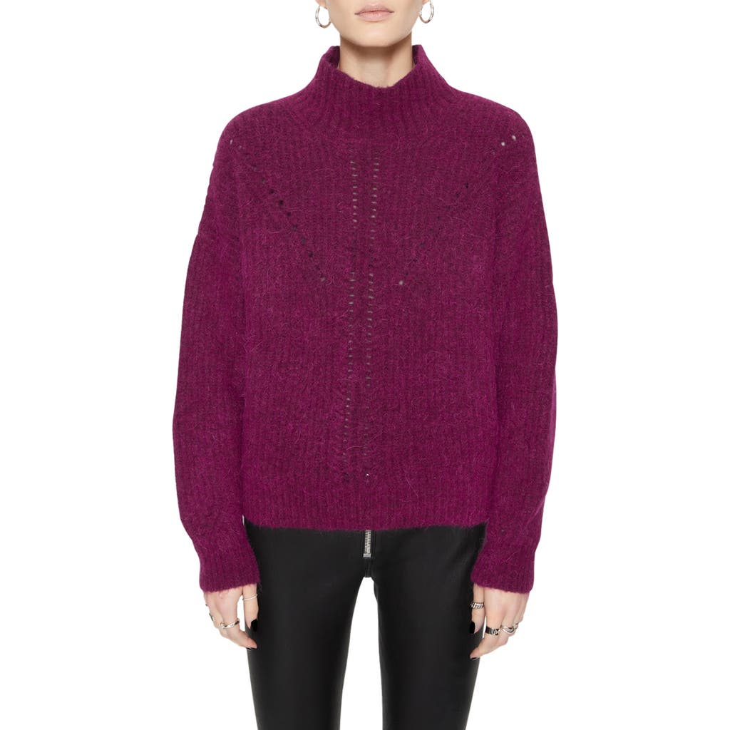 Rebecca Minkoff Caroline Turtleneck Alpaca Blend Sweater In Damson