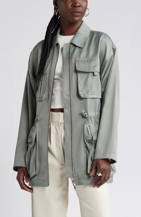 Jackets & Coats, Camo 4 Pocket Belted Shacket