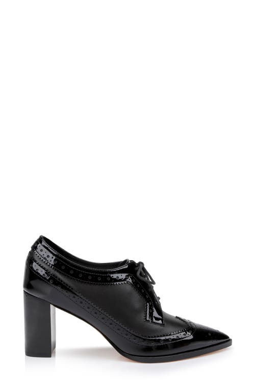 L'agence Elodie Leather Oxford Pump In Black Leather