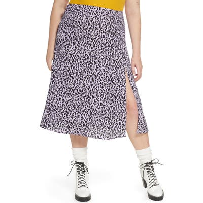 Plus Size Bp. X Claudia Sulewski Front Slit Midi Skirt, Purple
