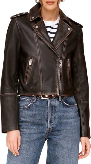 Avec Les Filles Leather Biker Jacket Nordstrom