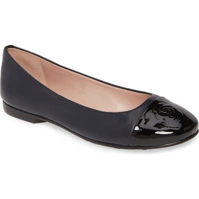 Taryn Rose Collection Adrianna Cap Toe Skimmer Flat, Blue