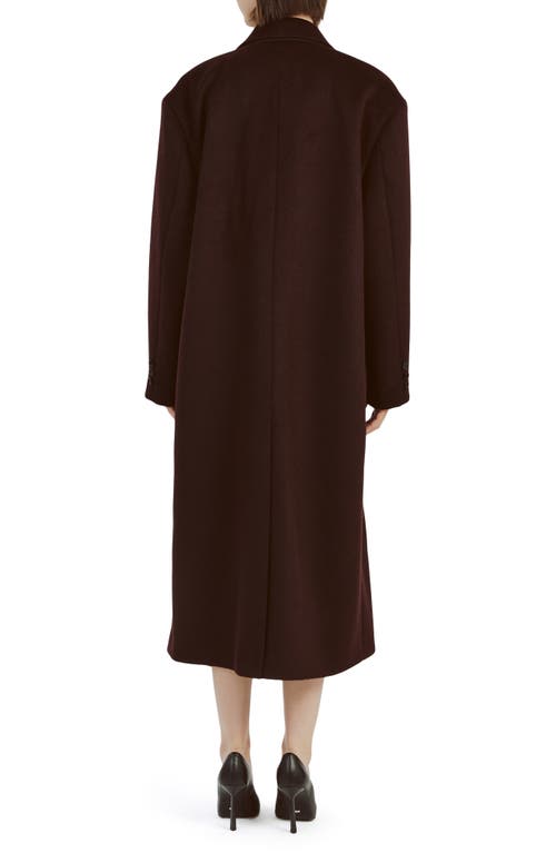 Shop Bardot Oversize Longline Coat In Deep Plum