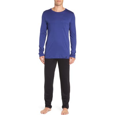 Hanro Night & Day Pajama Set, Blue