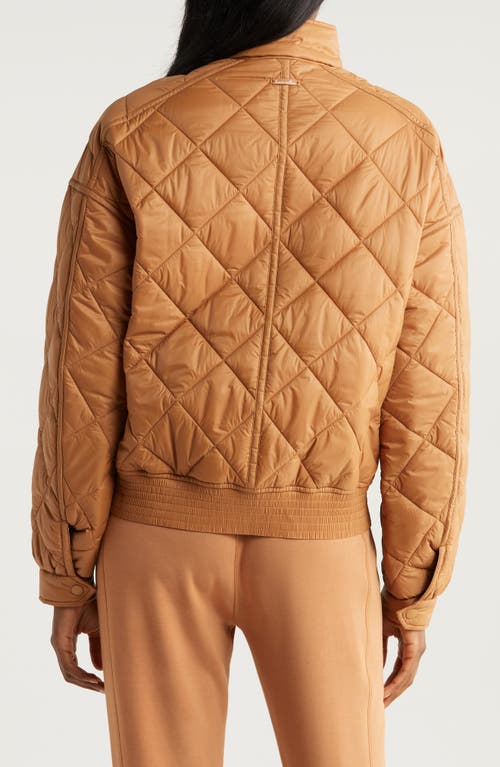 Shop Travismathew Tahoe Diamond Quilted Puffer Jacket In Bronze