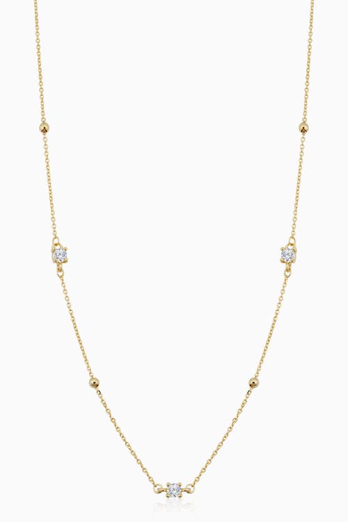 Shop Oradina 14k Yellow Gold Seeing Sparks Station Necklace