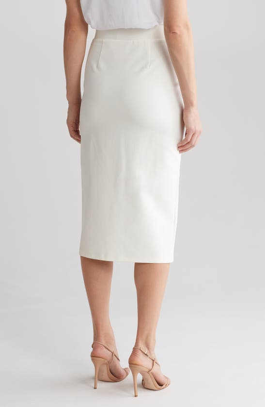 By Design Kim Ponte Pencil Skirt In Gardenia