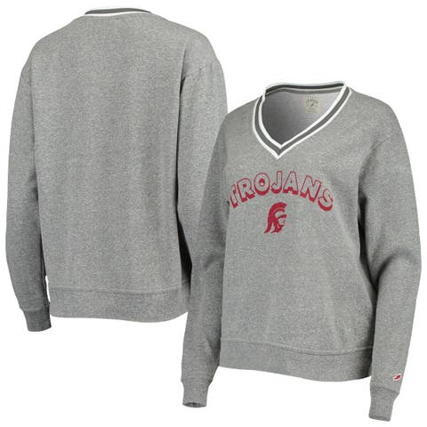 Women's League Collegiate Wear Heather Gray Texas Tech Red Raiders Victory Springs Tri-Blend Fleece Pullover Sweatshirt Size: Large