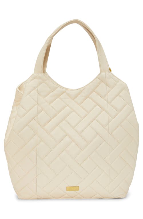 Vince Camuto Kisho Quilted Leather Shoulder Bag In Warm Vanilla