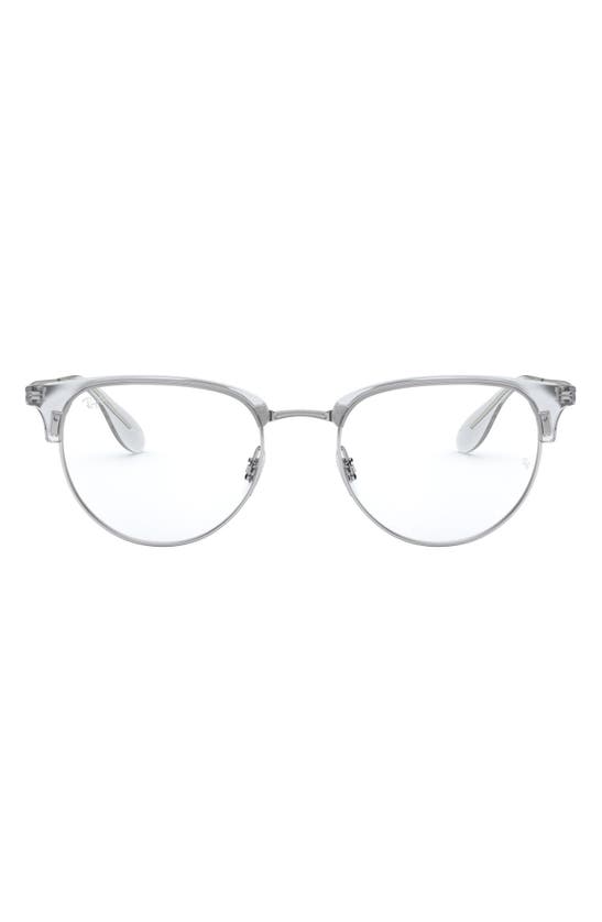 Shop Ray Ban Phantos 51mm Optical Glasses In Silver