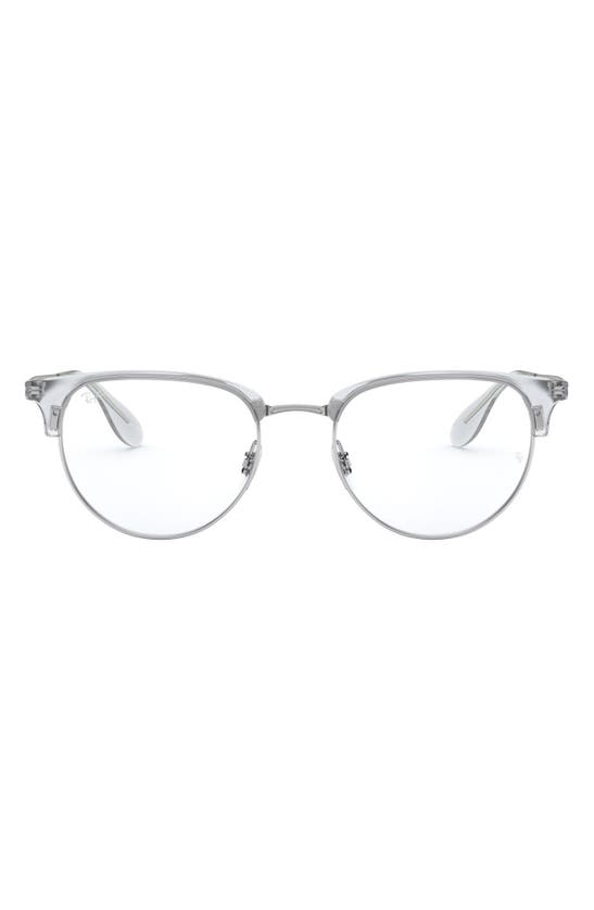 Shop Ray Ban Ray-ban Phantos 51mm Optical Glasses In Silver