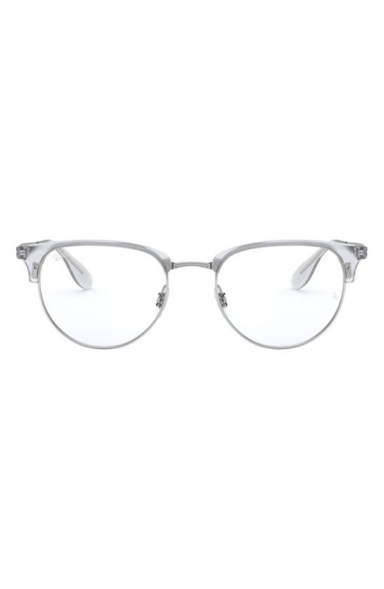 Ray Ban Phantos 51mm Optical Glasses In Silver