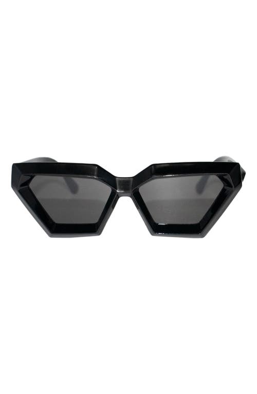 Fifth & Ninth Alaia 53mm Polarized Cat Eye Sunglasses in Black/Black at Nordstrom