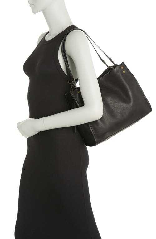 American Leather Co. Lenox Leather Satchel In Black Smooth
