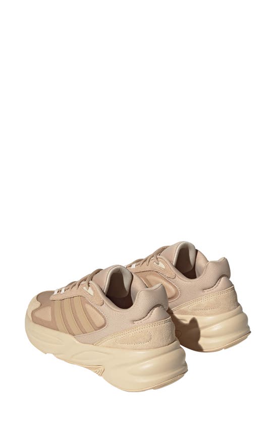 Shop Adidas Originals Ozelle Cloudfoam Running Sneaker In Beige/ Beige/ Sand