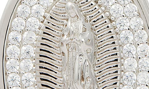 Savvy Cie Jewels Our Lady Of Guadalupe Pendant Necklace In White