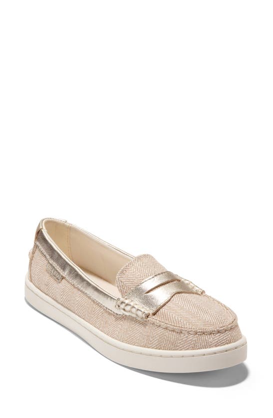 Cole Haan Nantucket Penny Loafer In Gold