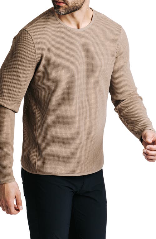 Shop Western Rise Venture Waffle Performance Crewneck Sweatshirt In Sand