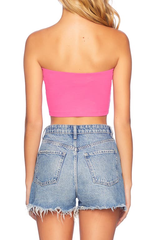 Shop Susana Monaco Core Crop Tube Top In Hot Pink