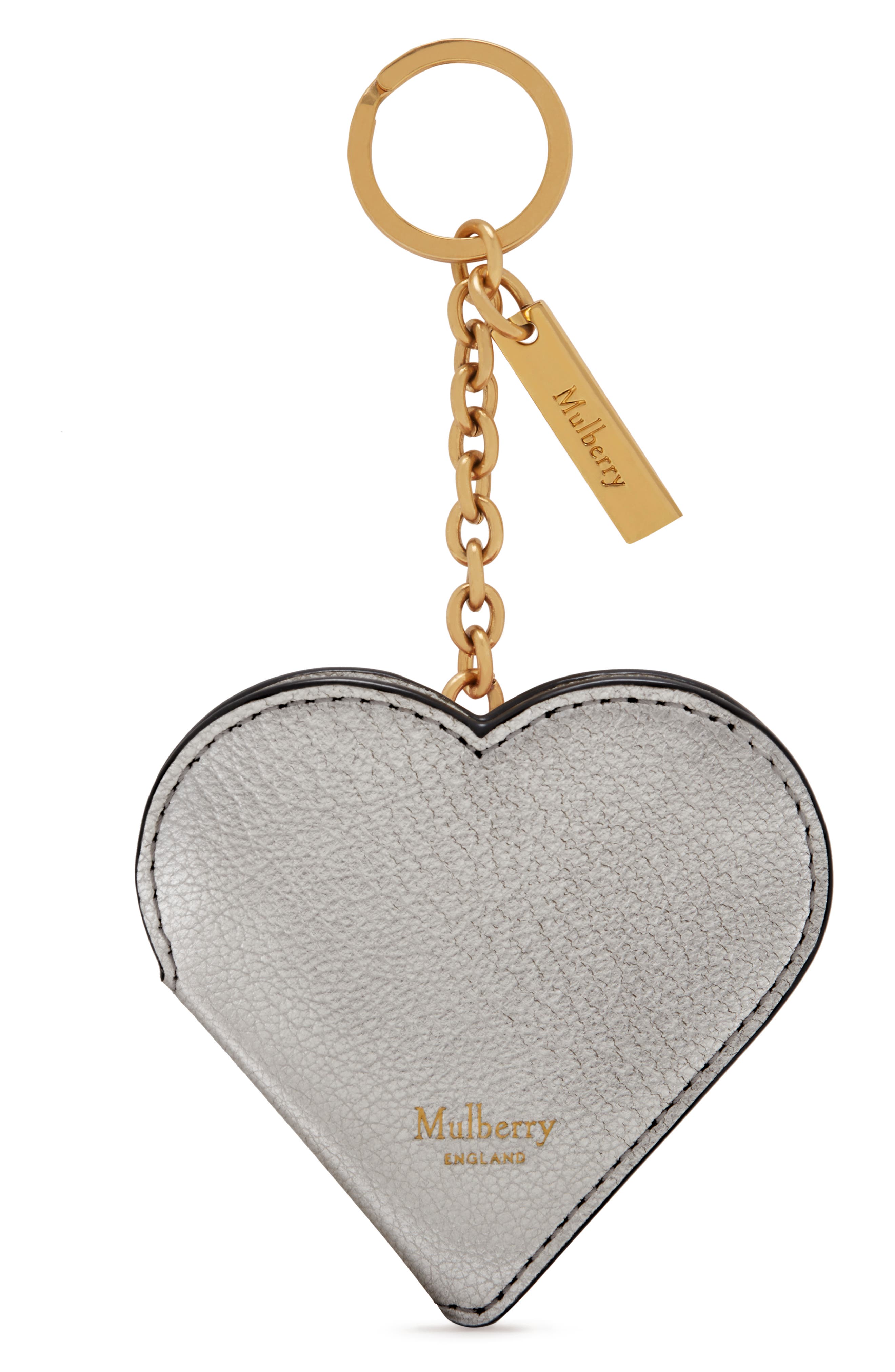 Mulberry Heart Locket Leather Key Ring Nordstrom
