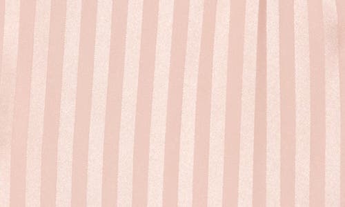 Tart Dixie Charmeuse Short Sleeve Button-up Shirt & Shorts Pajamas In Mauve Shadow Stripe