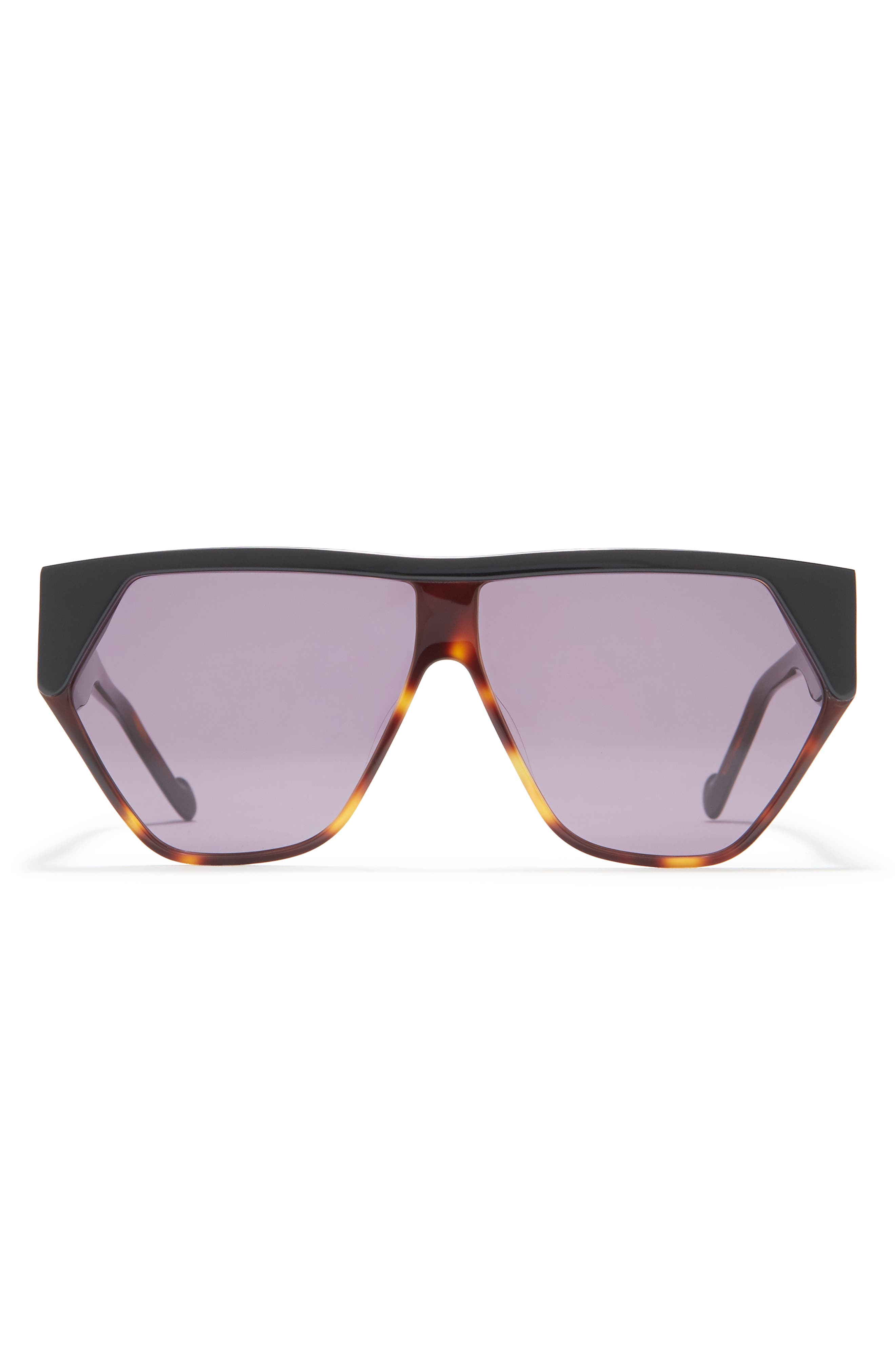 Zimmermann 64mm Resistance Shield Sunglasses In Black / Smoke Mono