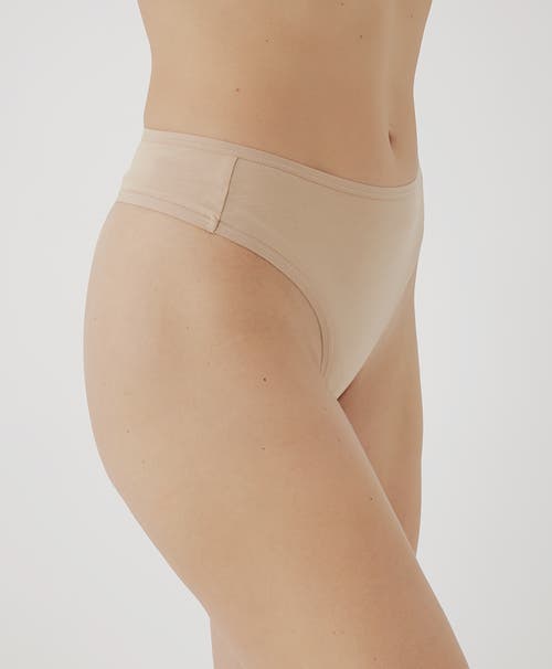Shop Pact Organic Cotton Everyday High Rise Thong 6-pack In Neutrals