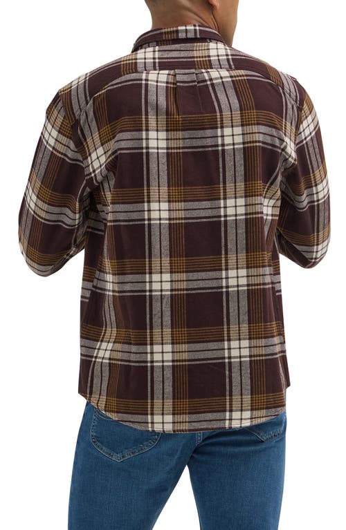 Shop Lee Riveted Relaxed Fit Plaid Flannel Button-down Shirt In Beet