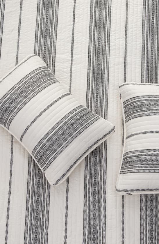 Shop Woven & Weft Farmhouse Stripe Quilt & Sham Set In Grey