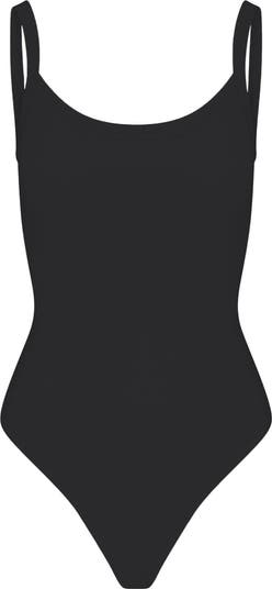 Orders Skims Stretch Cotton Jersey T-Shirt Bodysuit Soot Black