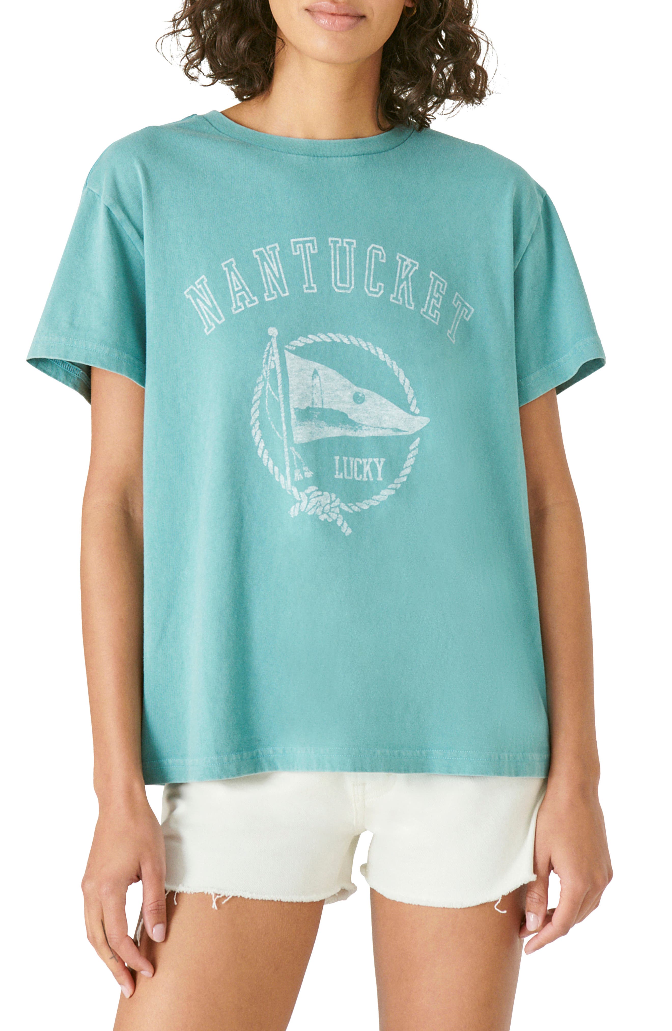 Lucky Brand Nantucket Graphic Boyfriend 