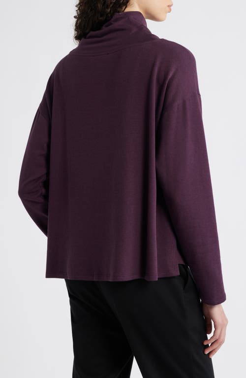 Shop Eileen Fisher Drapey Funnel Neck Top In Violet