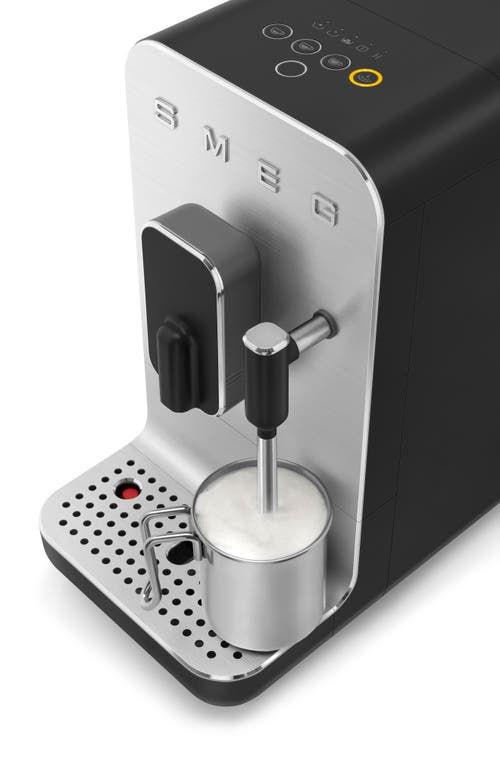 Smeg Fully Automatic Coffee Machine With Steam Wand In Matte Black