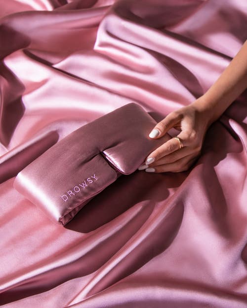 Drowsy Sleep Co . Silk Sleep Mask In Damask Rose