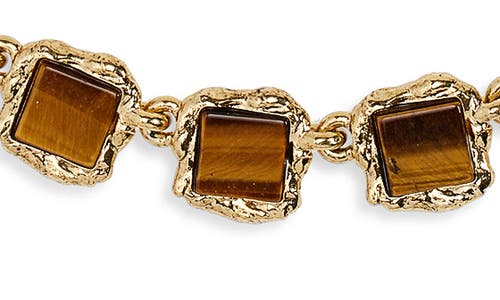Oscar De La Renta Tiger's Eye Choker Necklace In Tiger Eye