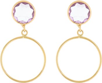 Rise & Grind Triangle Diamond Drop Earrings in 14K Rose Gold