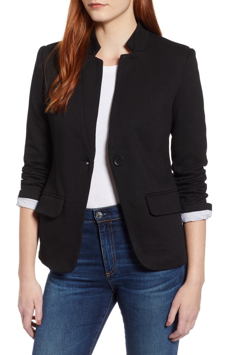 Gibson Notch Collar Cotton Blend Blazer | Nordstrom