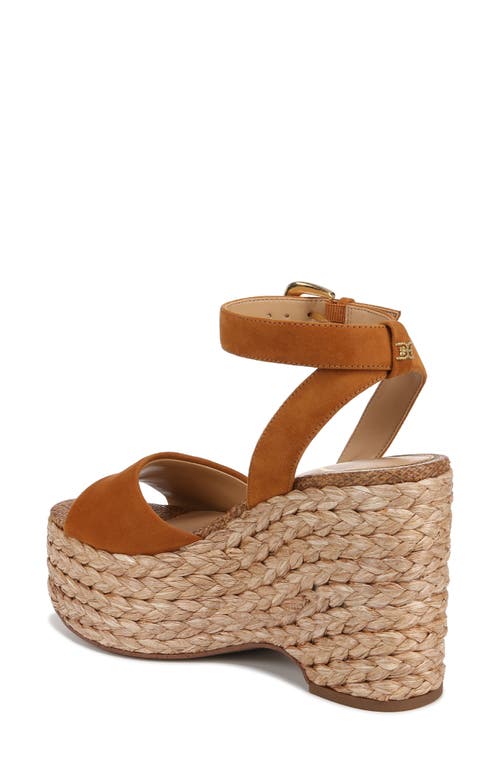 Sam Edelman April Platform Wedge Espadrille Sandal In Rustic Brown