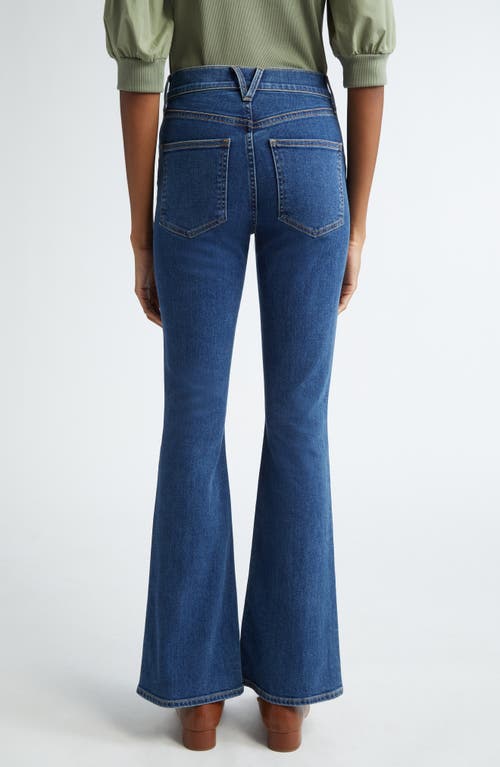 Shop Veronica Beard Beverly High Waist Stretch Flare Jeans In Bright Blue