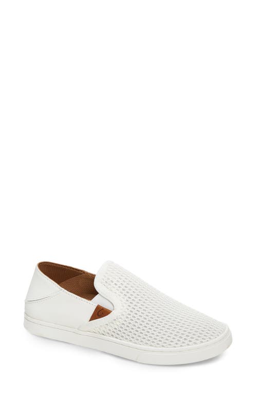 'Pehuea' Slip-On Sneaker in Bright White Fabric