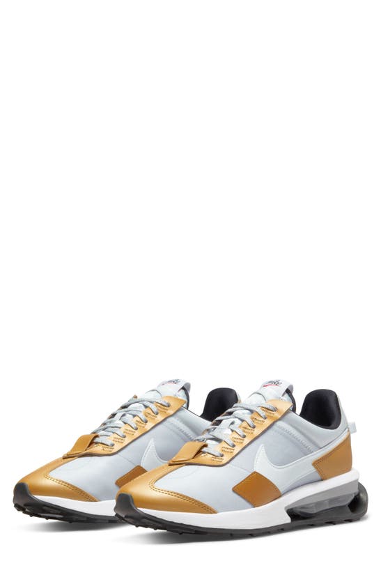 Nike Air Max Pre Day Se Sneakers "pure Platinum / Metallic Gold" In Pure Platinum/ White/ Gold