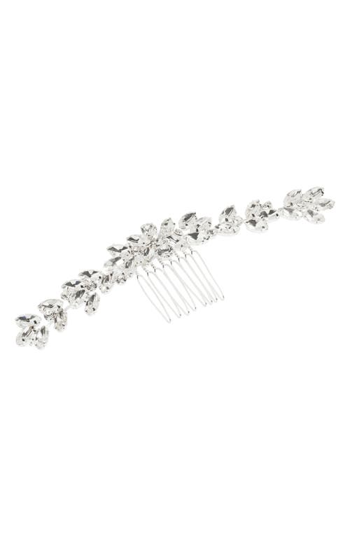 L. Erickson Athena Crystal Hair Comb in Crystal/Silver at Nordstrom