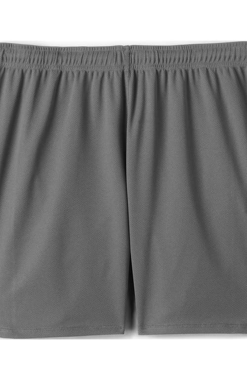 Lands' End School Uniform  Mesh Gym Shorts In Stone Gray
