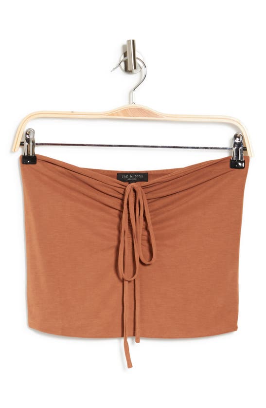 Rag & Bone Christy Halter Crop Top In Ltbrown