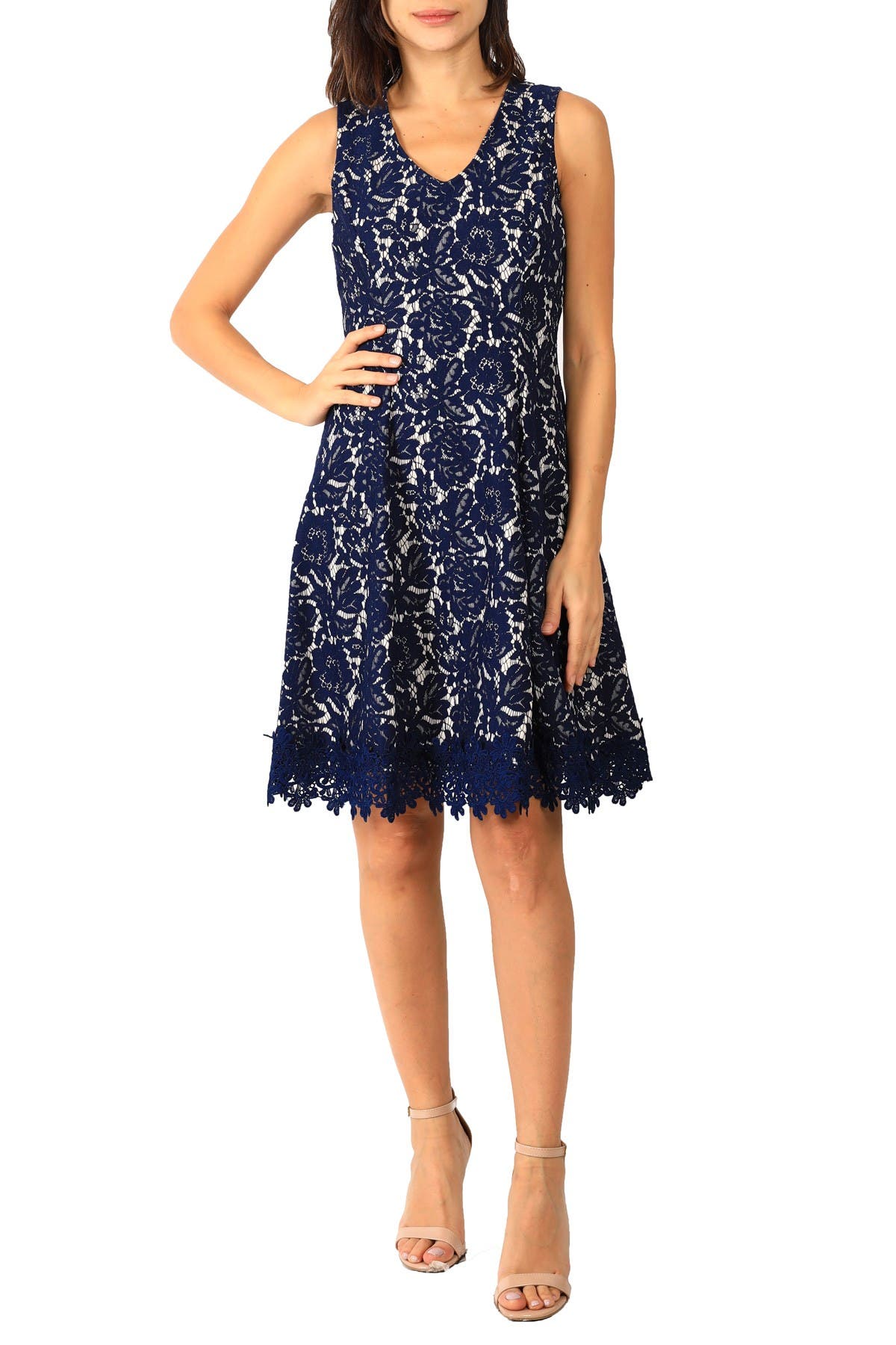 donna ricco lace dress