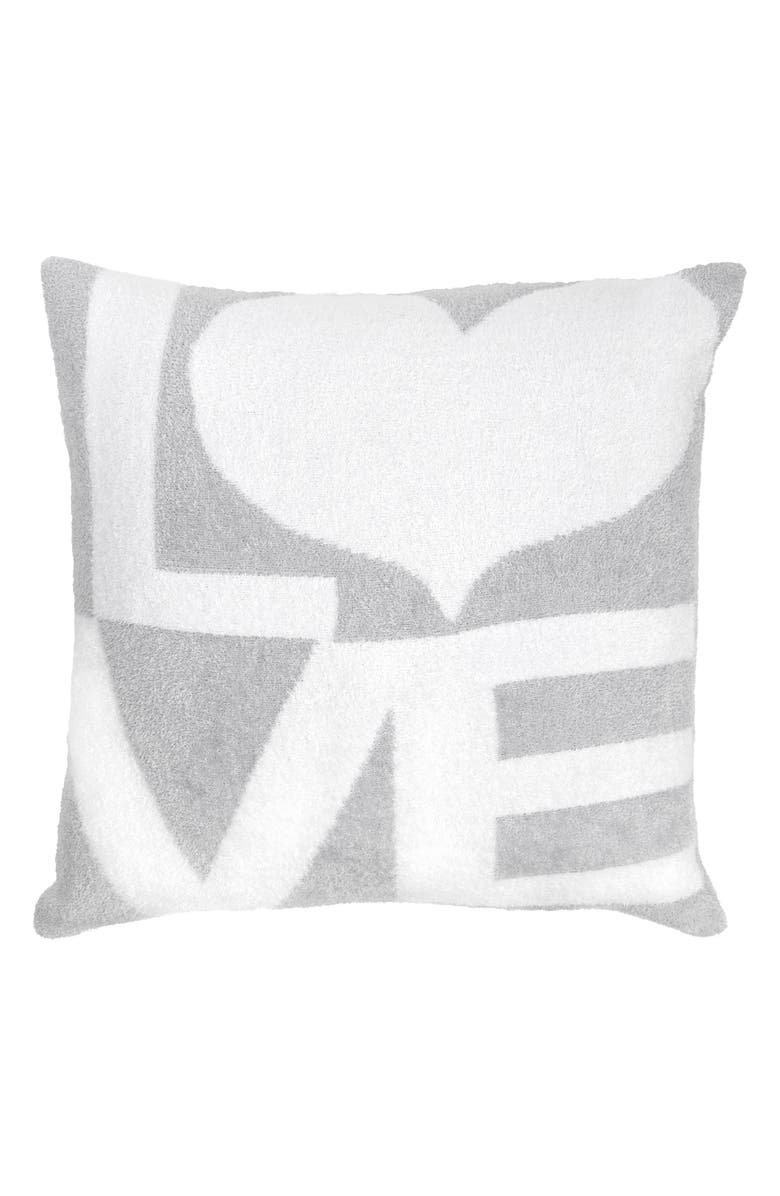 GIRAFFE AT HOME Dolce Love Throw Pillow, Main, color, SILVER/ WHITE