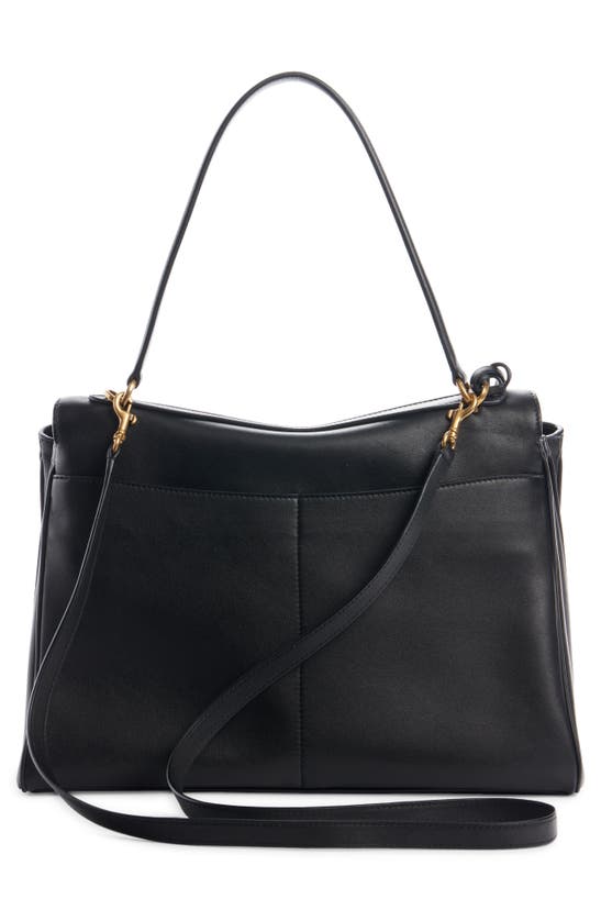 Shop Balenciaga Medium Rodeo Leather Handbag In Black