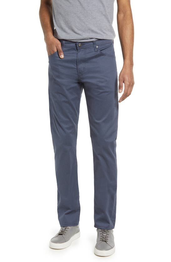 Ag Everett Sud Print Slim Straight Leg Pants In Recaro Blue Multi