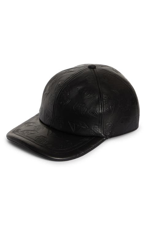 Louis Vuitton Baseball Cap Black Leather Hat