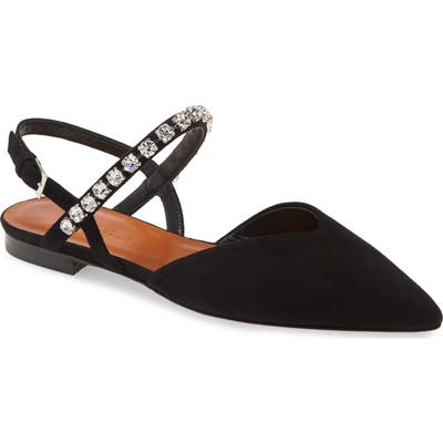 Self-Portrait Matilda Embellished Flat - Black
